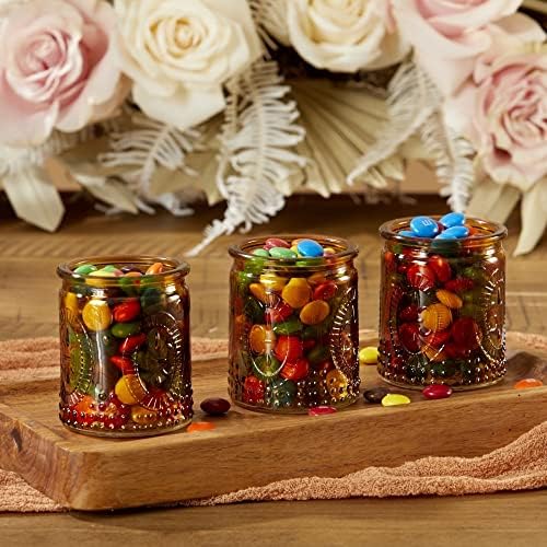Amber Tea Light Holder - 20pcs - Vintage Glass Tealight Candle Holders by Kate Aspen, Home Décor Table Decoration Favors Gifts for Wedding, Bachelorette, Bridal Shower & Baby Shower Party - Image 3