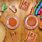 400 Pcs Cielito Lindo Party Decoration for 50, Terracotta Cielito Lindo Paper Plates Napkins Cups Cutlery Mexican Disposable Tableware for Cinco De Mayo Fiesta Baby Shower Birthday Supply - Image 5