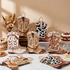 Tioncy 24 Pcs Cowboy Boot Paper Gift Bags, Assorted Style, Brown - Image 6