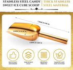 Roshtia 12 Pcs Gold Ice Scoops, Candy Scoops for Buffet Jars, 5 oz - Image 2