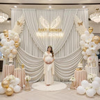 20ftx12ft Beige Backdrop Curtains for Wedding Party 4 Panels 5×12FT Tall - Image 3