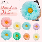 Serwalin 8 Pcs 31.5*24*20" Pastel Giant Paper Flowers Decorations for Wall - Image 2