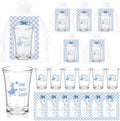 Vesici 50 Sets Silly Goose Party Favors for Guests Include Baby Shower Shot Glass and Card Organza Bag for Birthday Baby Shower Goose Party Supplies (Blue) by Vesici