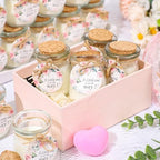 Threlaco 20 Pcs Flower Baby Shower Favor Candle Glass Jar - Image 3