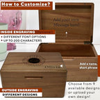 Sunflower Wooden Keepsake Box Unique Gift for Women Floral Keepsake - Image 3