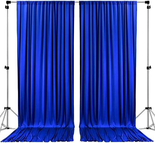 AK TRADING CO. 10 feet x 8 feet IFR Polyester Backdrop Drapes Curtains Panels with Rod Pockets - Wedding Ceremony Party Home Window Decorations - Royal Blue by Fabrics%7CEventDecor%7CCrafts%7CUpholsteryFoam