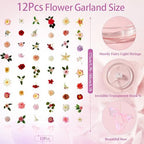 Livole 12Pcs 72Ft Wildflower Fall Garland with Bow Hanging Flower Backdrop - Image 6