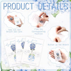 50 Sets Blue Hydrangea Gifts Enamel Pins Cards Wedding Favors Bulk - Image 3