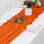 30 Pack Orange Cheesecloth Table Runner 17 x 108 inch Cheese Cloth Table Runners 9ft Orange Table Runner Rustic Romantic Sheer Gauze Runner for Wedding Party Baby Shower Table Decoration - Image 4