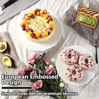 Ceramic Cake Stand Pedestal, 12 inch White Round Cake Plate for 10 in Cake - Image 3