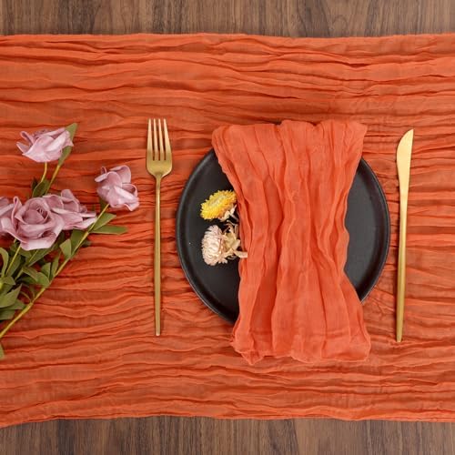 fani 100 Pack Gauze Cheesecloth Napkins, 20 x 20 in, Burnt Orange - Image 5