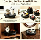 6 PCS 5/6/8 Inch Wooden Risers for Display Wood Pedestal Stand (Black) - Image 7
