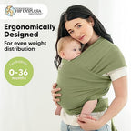 KeaBabies Baby Wrap Carrier, All in 1 Original Baby Carrier (Dusty Olive) - Image 2