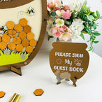 Personalized Bee Baby Shower Guest Book Alternative - Wooden Drop Box - Image 5