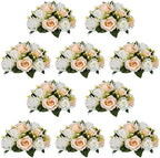 NUPTIO Flower Balls Wedding Table Centerpieces, Peachy Champagne & White by Nuptio