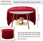 Red Tablecloths Spandex Table Covers for Christmas, 60 Inch Round,6 Pack - Image 5