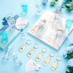 Vesici 50 Set It's a Boy Baby Shower Favors Acrylic Shot Glasses Gold Bottle Opener Keychains Thank You Tags and Bags for Baby Shower Party Gender Reveal Party Guests Return Gift (it's a Boy) - Image 5