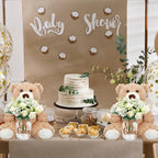 Sliner 4 Sets White Bear Baby Shower Centerpieces Gender Reveal Decorations - Image 6