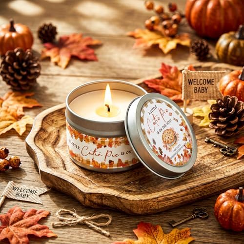 WILLBOND 12 Pcs Fall Pumpkin Cutie Pie Baby Shower Candle Favors Scented - Image 4