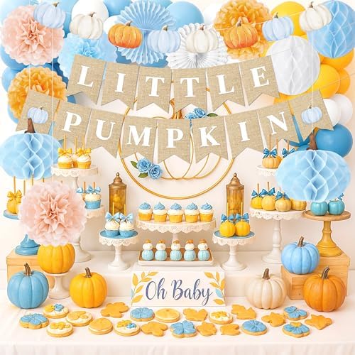 Kriyokiaa Blue Little Pumpkin 1st Boy Decorations - Image 7