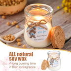 Threlaco 20 Pcs Bear Baby Shower Favor Candle Glass Jar - Image 3