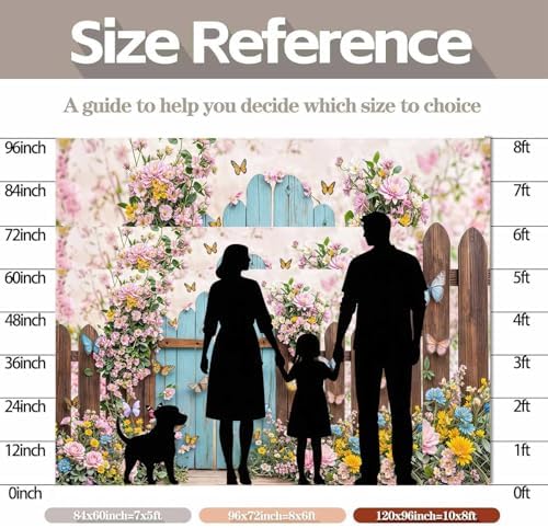 10X6.5ft Butterfly Floral Backdrop for Photography Spring Butterfly Flowers Girls Birthday Party Decorations Background Wedding Baby Shower Party Cake Table Decor Photo Booth Props - Image 7