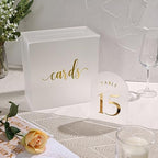 UNIQOOO Frosted Arch Wedding Table Numbers 1-20, Gold Foil Printed 5x7 Acrylic Display Signs and Holders, Pack of 20, Perfect for Centerpiece, Reception, Decoration, Party, Anniversary, Event - Image 5