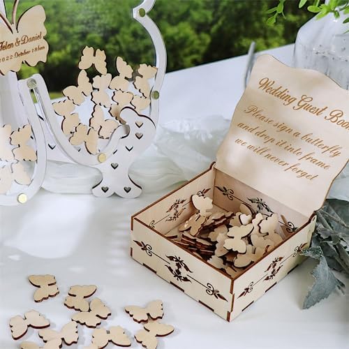 XEL Butterfly Guest Book Alternative,Personalized Wedding Guest Book,Custom Baby Shower Sign in Guest Book,Graduation Party,Quinceanera,Guest Book Alternative Wedding Signs Reception Decorations - Image 4