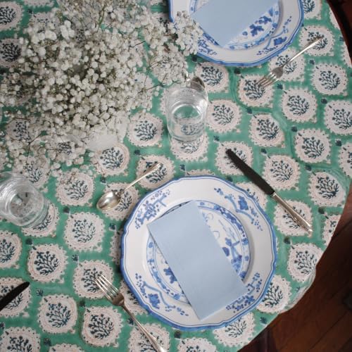 Baby Blue Linen-Like Napkins Disposable Guest Towels, 50ct - Image 3