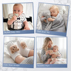 TUZT Baby Shower Gifts for Boys, 9PCS Baby Boy Gifts Baskets with Plush Bear/Blanket/Onesie/Wooden Rattle, Newborn Essential Stuff, Gender Reveal Ideas Infant Newborn Baby Gift Basket - Image 4