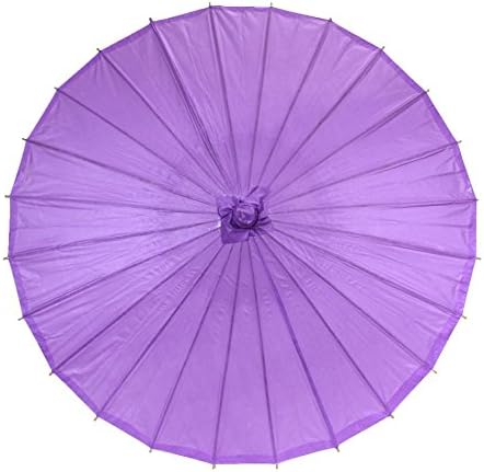Koyal Wholesale 32" Royal Purple Paper Parasol Umbrella 4 Pack, Large Paper Umbrella Bulk, Paper Parasol Wedding Umbrellas, Royal Purple Parasol Umbrella Bridal Party Decor Photo Props, Sun Parasols - Image 5