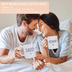 New Mom Gifts for Women, 9pcs Pregnancy Gifts for Expecting Mom, Cute Baby Gifts New Parents Gifts for Couples w/Mom and Dad Mugs for Gender Reveal Baby Shower First Time Mom to be Gifts(Khaki) - Image 3