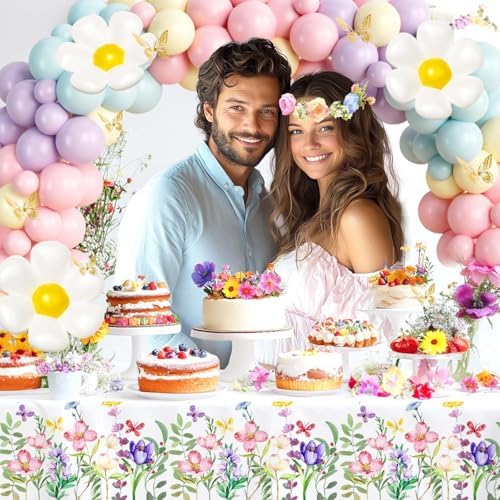 Party Inspo Wildflower Baby Shower Decorations, Baby Shower Decorations for Girl, Wild Floral Baby Shower Decorations, A Little Wildflower is On The Way Baby Shower Backdrop Balloon Cupcake Topper - Image 6