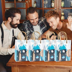 Baby Shower Prizes for Men 6 Set with 8oz Stainless Steel Hip Flask Bottle Opener Manicure Kit Bath Sponge Sunglasses Gift Bag Baby Shower Game Prizes for Winner Bachelor Party (Blue, 6 Sets) - Image 7