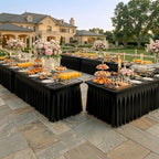 2 Pack Black Spandex Tablecloths for 4 ft Rectangle Tables, Wrinkle Free Fitted Table Covers 4 Foot StretchyTable Cloth with Skirt for Parties Weddings Birthday Banquet Baby Shower - Image 4