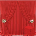 20ft x 10ft Red Backdrop Curtain for Parties Red Wrinkle Free Backdrop Drapes Panels for Wedding Baby Shower Birthday Photo Photography Christmas Polyester Fabric Background Decoration by Suppromo