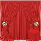 20ft x 10ft Red Backdrop Curtain for Parties Red Wrinkle Free Backdrop Drapes Panels for Wedding Baby Shower Birthday Photo Photography Christmas Polyester Fabric Background Decoration by Suppromo
