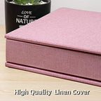 Large Photo Album Self Adhesive 4x6 5x7 3x5 8.5x11 Scrapbook Magnetic Album DIY Scrap Book Length 13 x Width 12.8 (Inches) 120 Sticky Pages Linen Cover DIY Photo Album (Pink) - Image 5