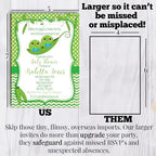 Amanda Creation Custom Baby Shower Invites Cute Pea Pod Invitation 20 5x7 Personalized Twin Boy Baby Shower Invitation Cards With Envelopes - Image 7