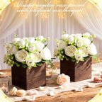 6 Sets Artificial Peonies Flower Table Centerpieces, White - Image 2
