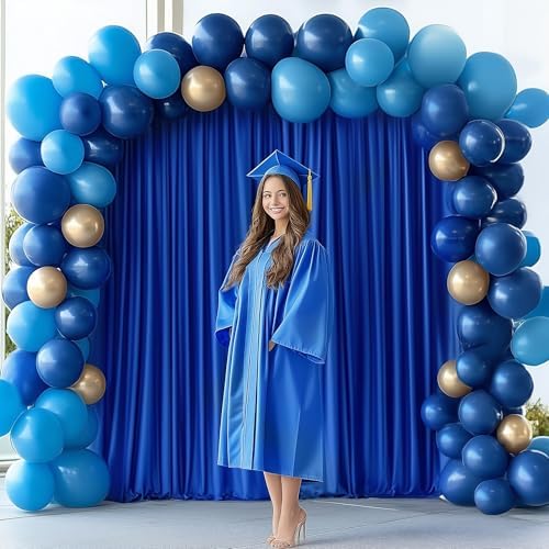 Wokceer Royal Blue Backdrop Curtain Drapes for Parties, 2Pack 10x10FT - Image 6