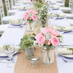 Zeyune 6 Sets Mason Jar Flowers Centerpiece Table Decorations,Coral Pink - Image 6