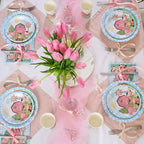 Pickmesh 250 Pcs Farm Animals Party Plates Napkins Cups, Light Blue Pink - Image 5
