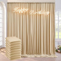 50ft x 10ft Wrinkle Free Beige Backdrop Curtains for Parties Weddings, 10 Panels 5×10ft Soft Silk Polyester Photo Backdrop Drapes for Birthday Baby Shower Baptism Photo Photography Background Cloth by ENJOYYOURPARTY