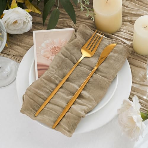 50 Pack Cheesecloth Napkins 20"x20" Nude Gauze Boho Bulk Napkins - Image 6