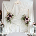 60ft×15ft Ivory Backdrop Curtain for Wedding Parties by PartyVillage