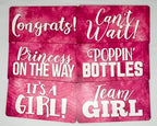 KING PROPS Photo Booth Props Set It's a Girl Perfect Baby Shower Decorations 6 Count Props Set, Perfect Any Party, Waterproof Multi Color Double Sided Pink and White Selfie Photoshoot Party Props - Image 3
