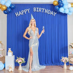 10ft x 10ft Royal Blue Backdrop Curtain for Parties Blue Wrinkle Free Backdrop Drapes Panels for Baby Shower Birthday Party Wedding Photo Photography Polyester Fabric Background Decoration - Image 4
