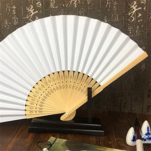 HGKdtRY Handheld Fan Foldable 30 PCS Folding Paper Hand Fan Halloween Ladies Baby Shower Wedding Favors Gift Birthday Party Decoration(White) - Image 5