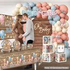 296Pcs Bear Gender Reveal Decorations, All-in-One Set for 25 Guests - Image 6